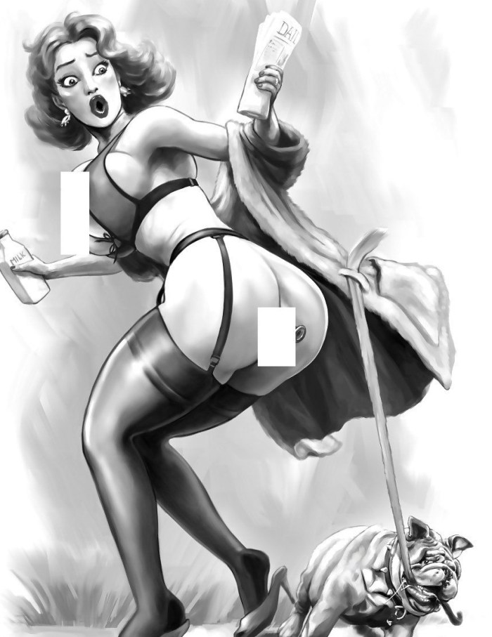 Drawings in the style of erotic