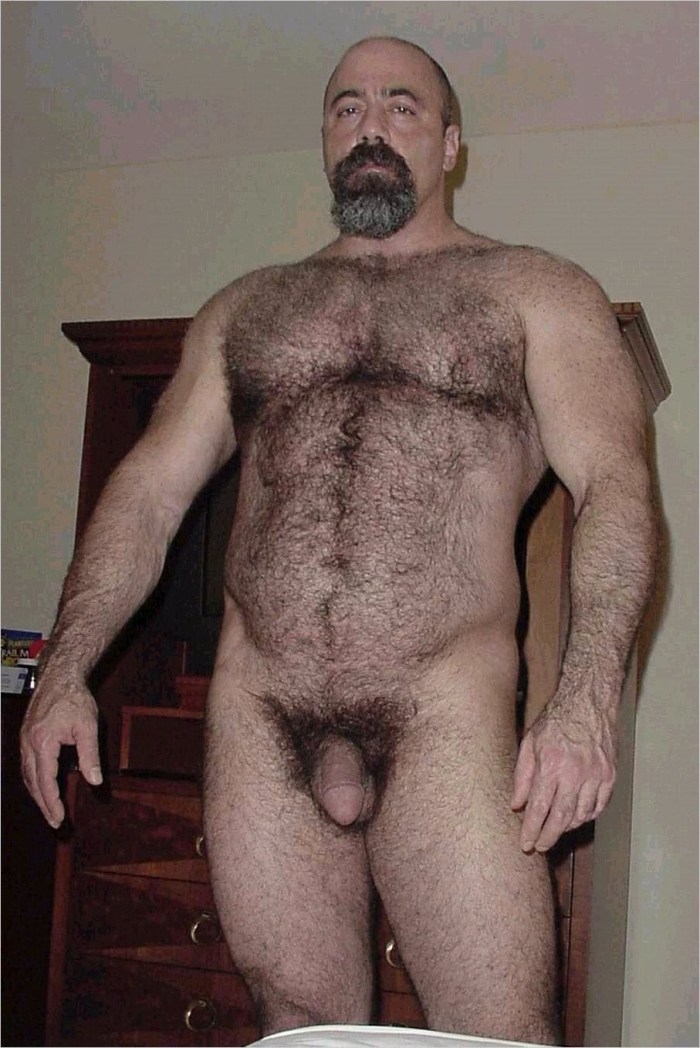 Healthy hairy men naked