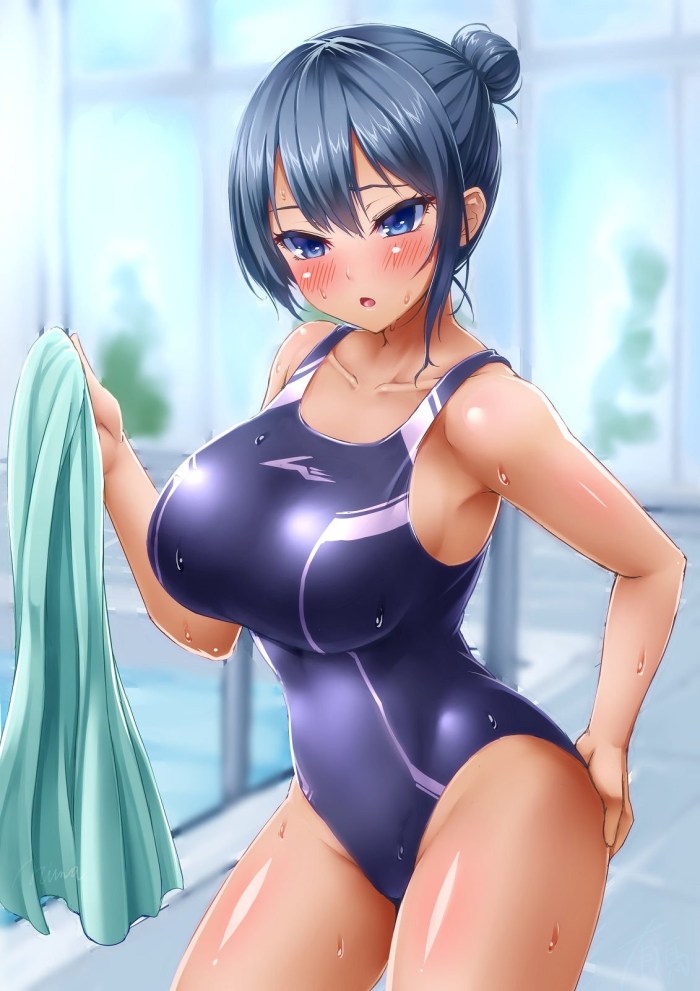 Anime girl in a tight