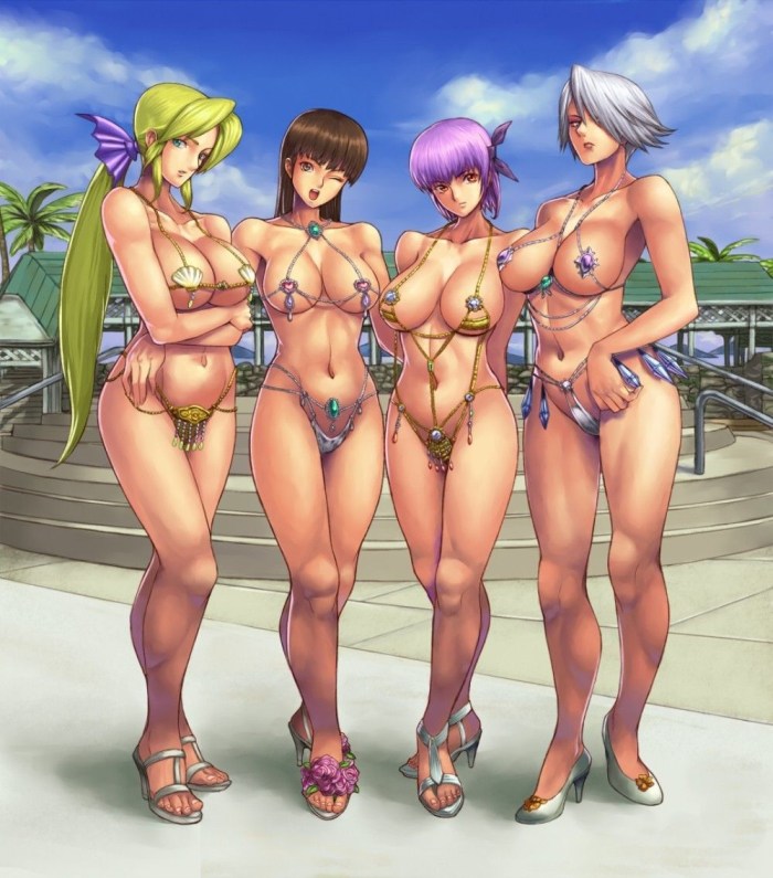 Futanari girls in swimsuits