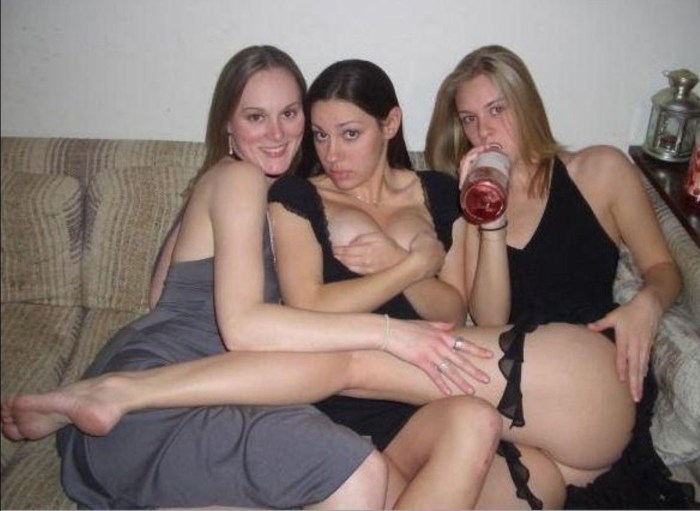 Drunk friends undress
