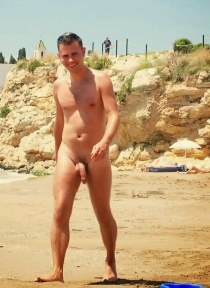 Men without panties on the beach