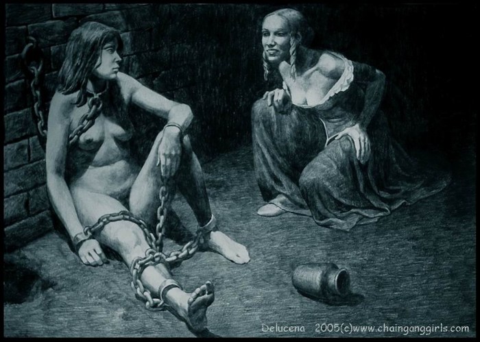 Girls in slavery drawings