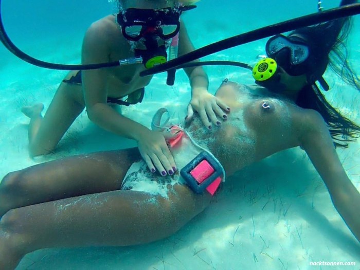Diving girl without