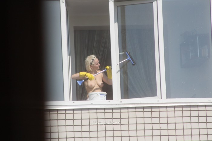 Spied through the window