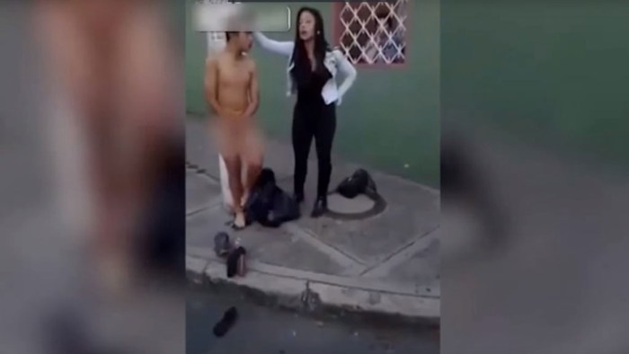 Separate naked to humiliate