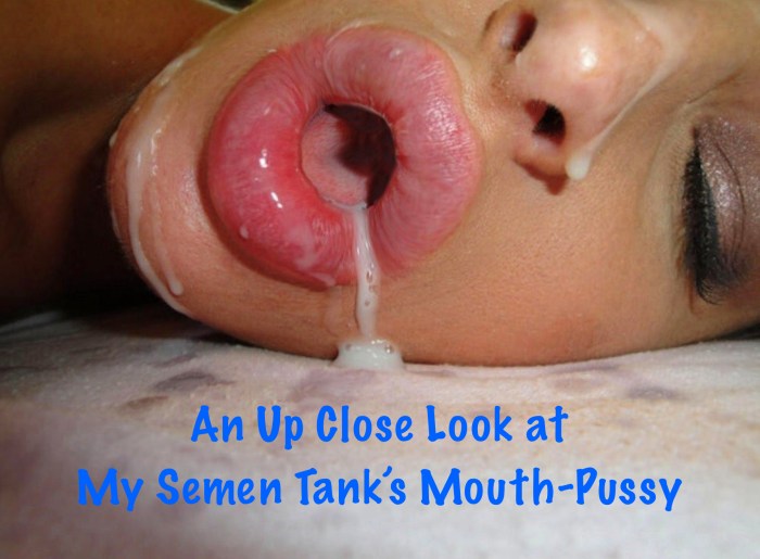 Cum on large silicone lips