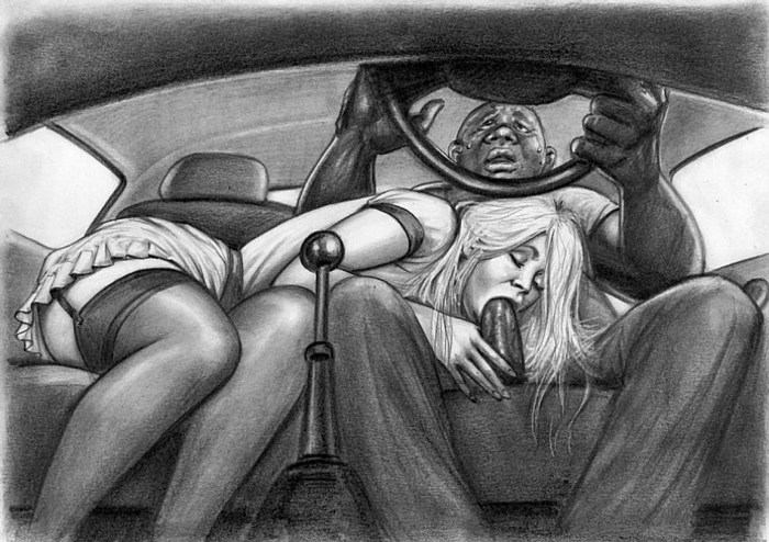 Erotic comics in the car