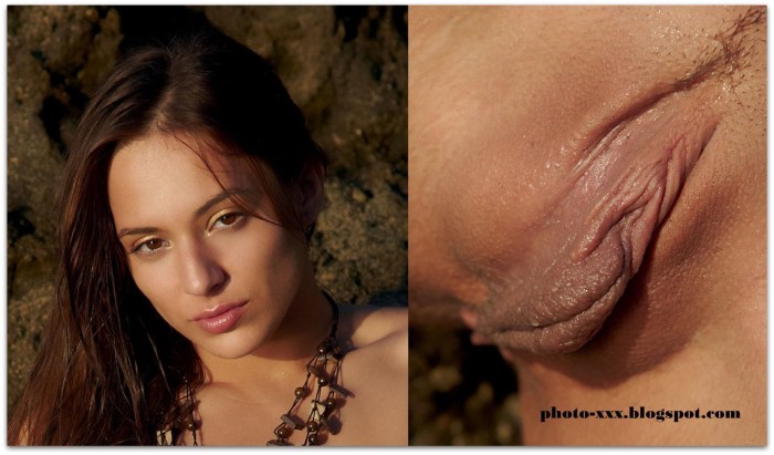 Face and vagina of different peoples