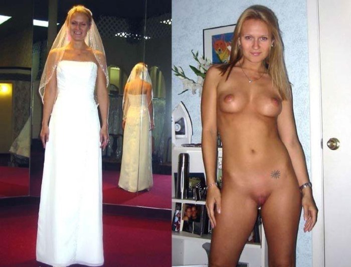 Brides dressed and undressed
