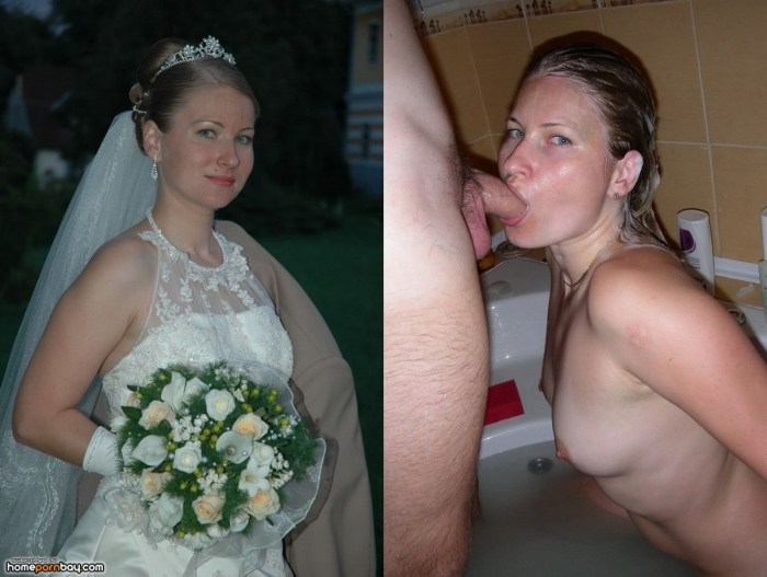 Brides before and after blowjob