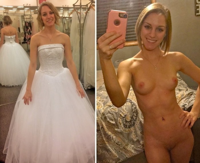 Brides dressed and undressed