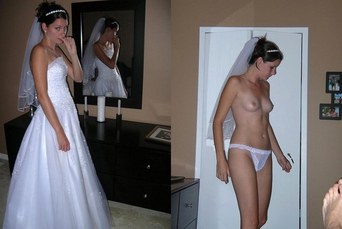 Brides dressed and undressed