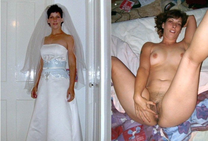 Naked brides in clothes and without