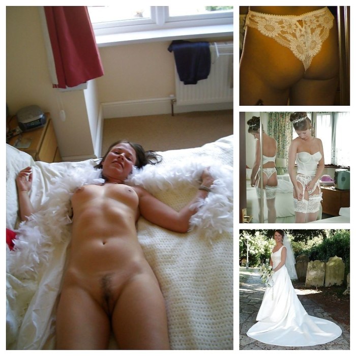 Dressed and stripped brides amateur