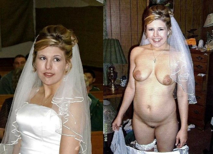 Naked brides after the wedding