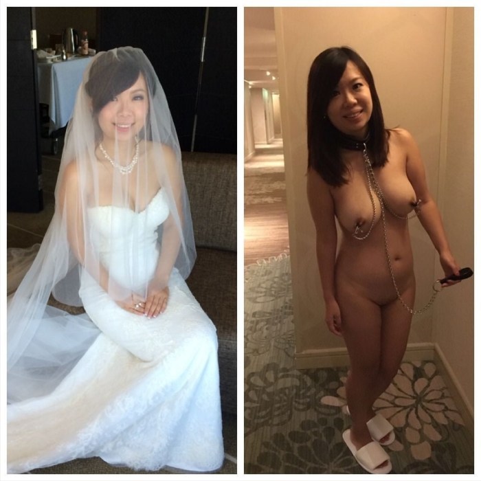 Brides dressed and undressed
