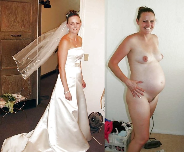 Naked pregnant brides