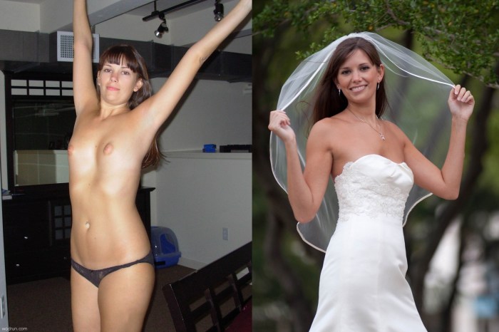Brides dressed and undressed