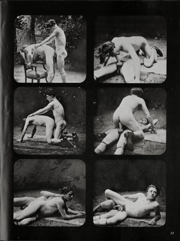 Retro pornography of boys