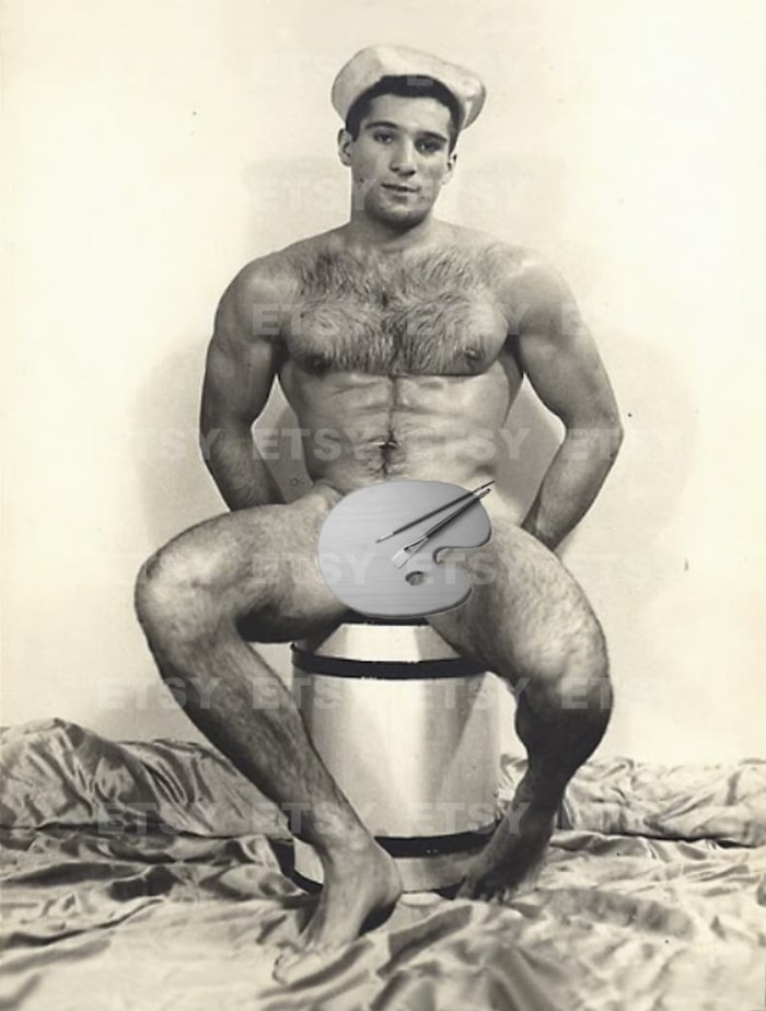 Naked hairy men retro