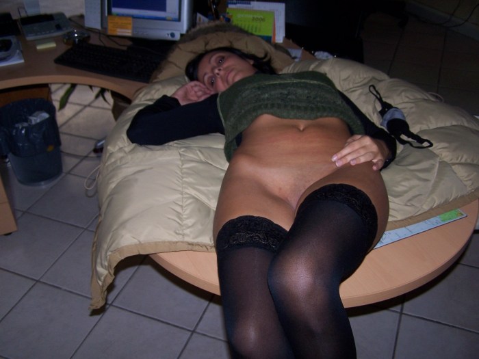 Naked women drunk in stockings