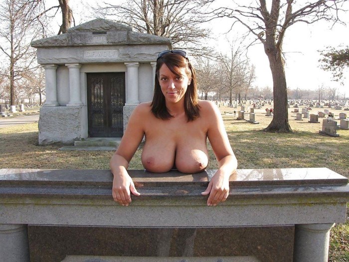 Big boobs in public places