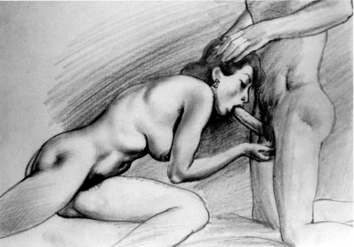 Pencil drawings of blowjob