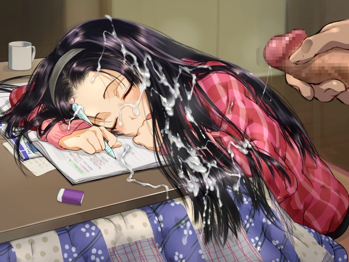 Hentai Bukkaka for sleeping