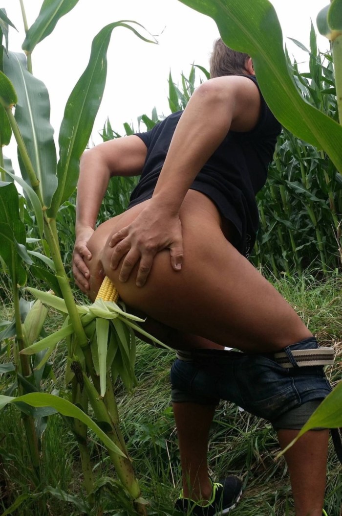 Masturbation in a corn field