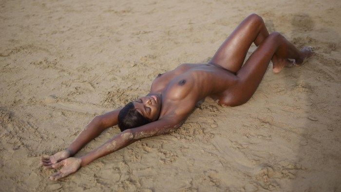 Nudist black women on the beach