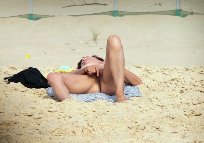 On the beach without panties story