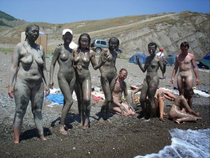 Mud baths are naked